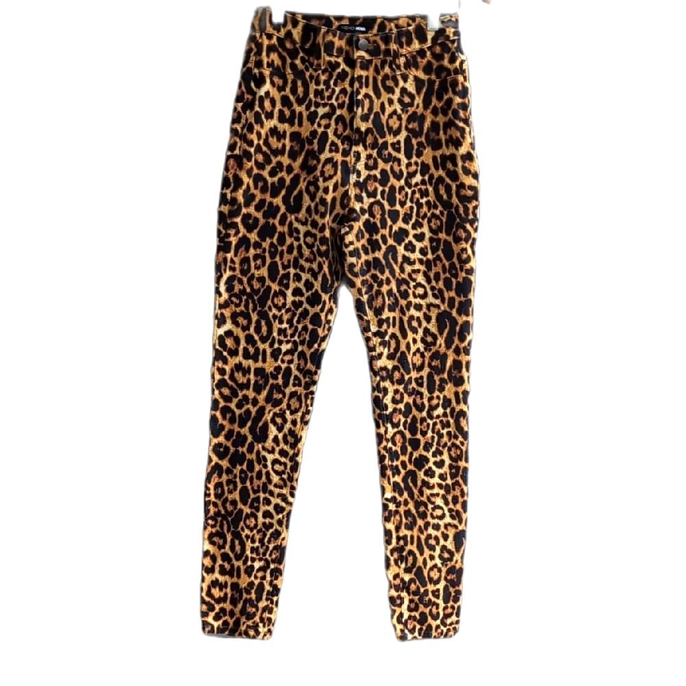 Cheetah Print Five Pocket Pants